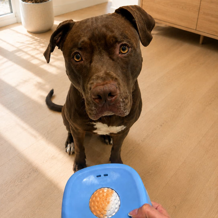 dog waiting for mental enrichment