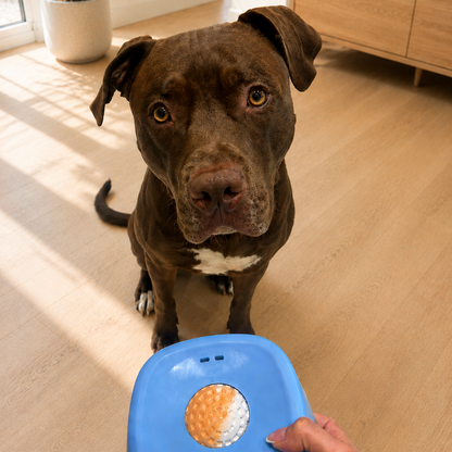 dog waiting for mental enrichment