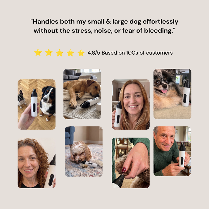 Happy customers using pet nail grinder