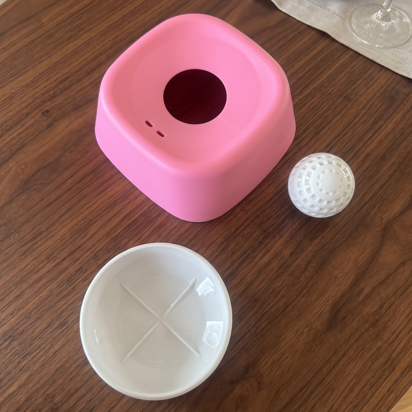 pink lick bowl for dogs
