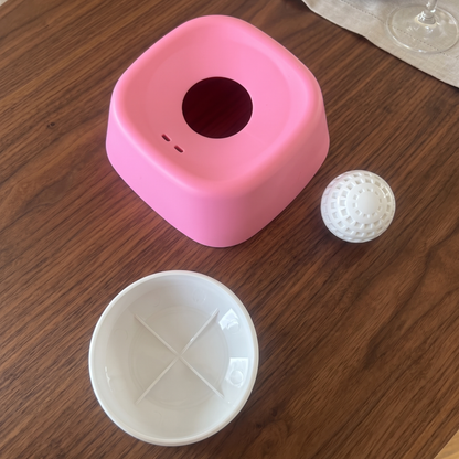 pink lick bowl for dogs